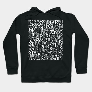 R - Typography (White) Hoodie